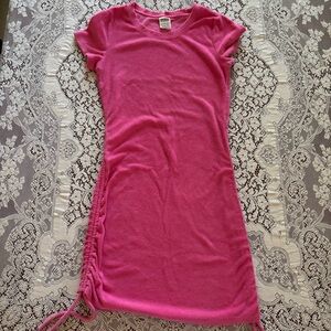 pink terry cloth dress size xs